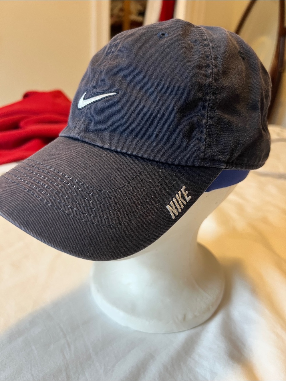 Nike Navy Baseball Cap with White Swoosh